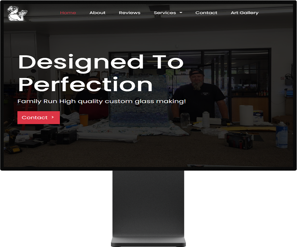 Website on computer display